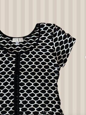 Vintage XS Clothing Black & White Patterned Top